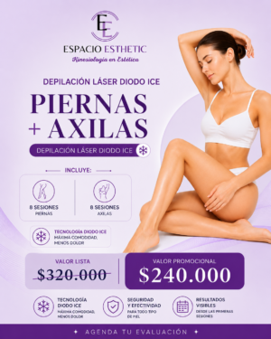 DEPILACIÓN LÁSER PIERNAS COMPLETAS + AXILAS