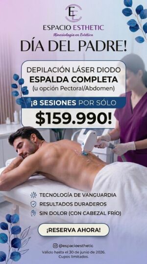 Día del Padre Depilación Láser Espalda o Pectoral/Abd