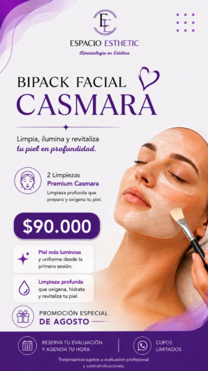 Bipack Facial Casmara – Limpieza, Luminosidad y Revitalización